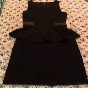 Black peplum dress